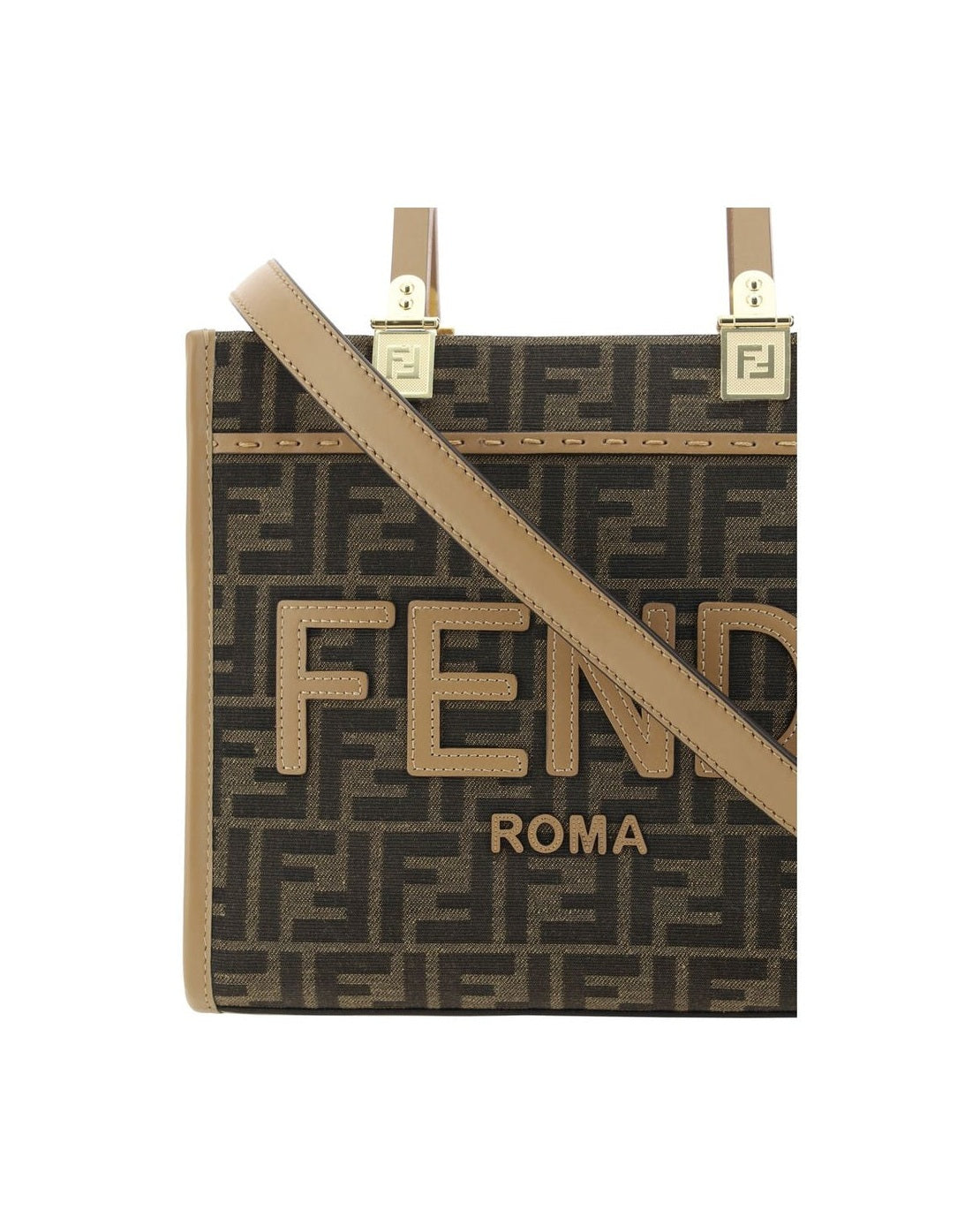 Fendi Brown Polyester Shoulder Bag Glam Steals