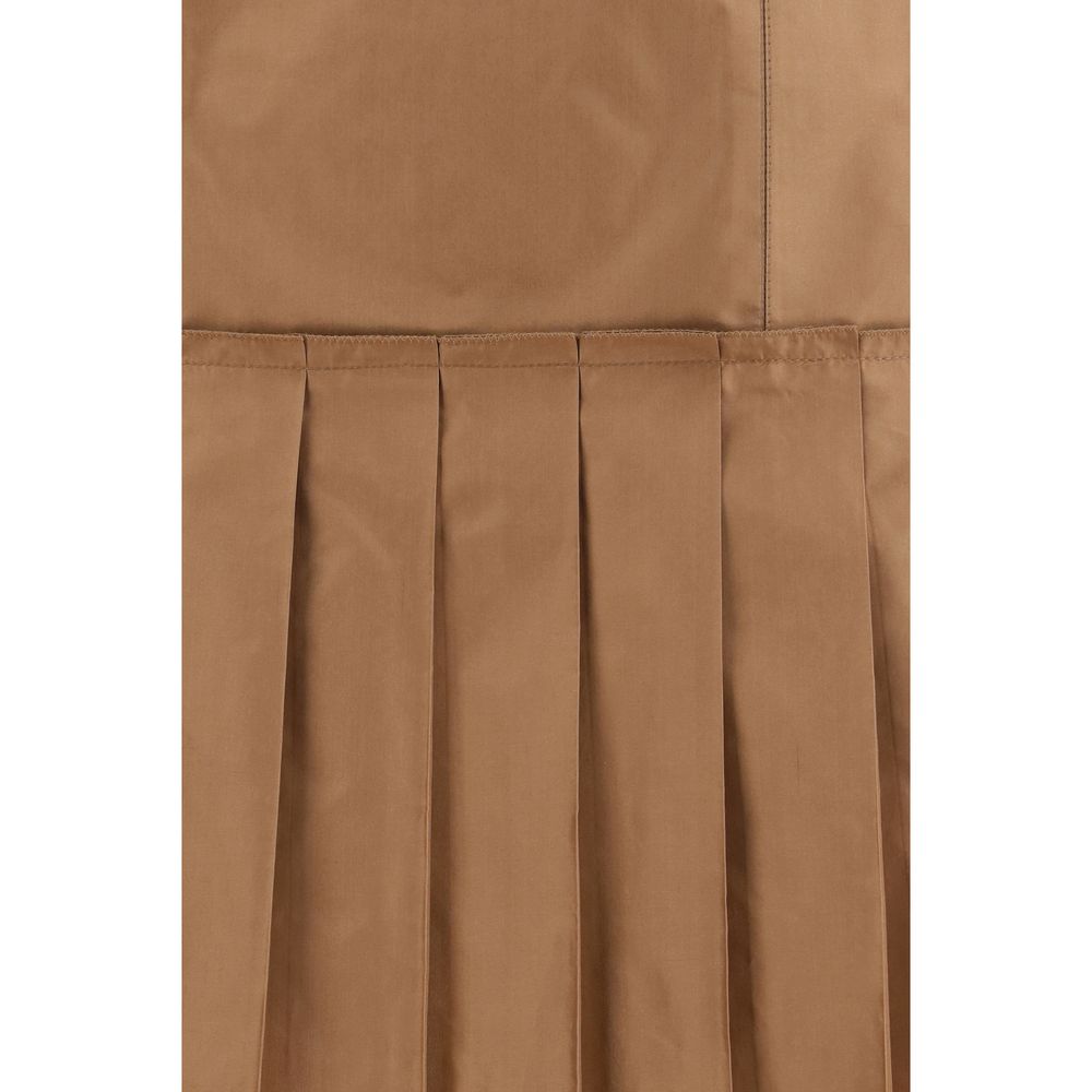 Fendi Brown Silk Mini Skirt Glam Steals