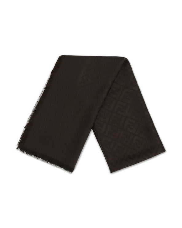 Fendi Brown Silk Scarf Glam Steals