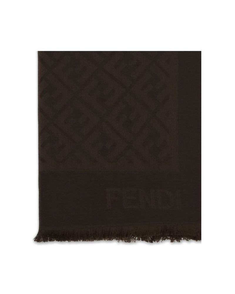 Fendi Brown Silk Scarf Glam Steals