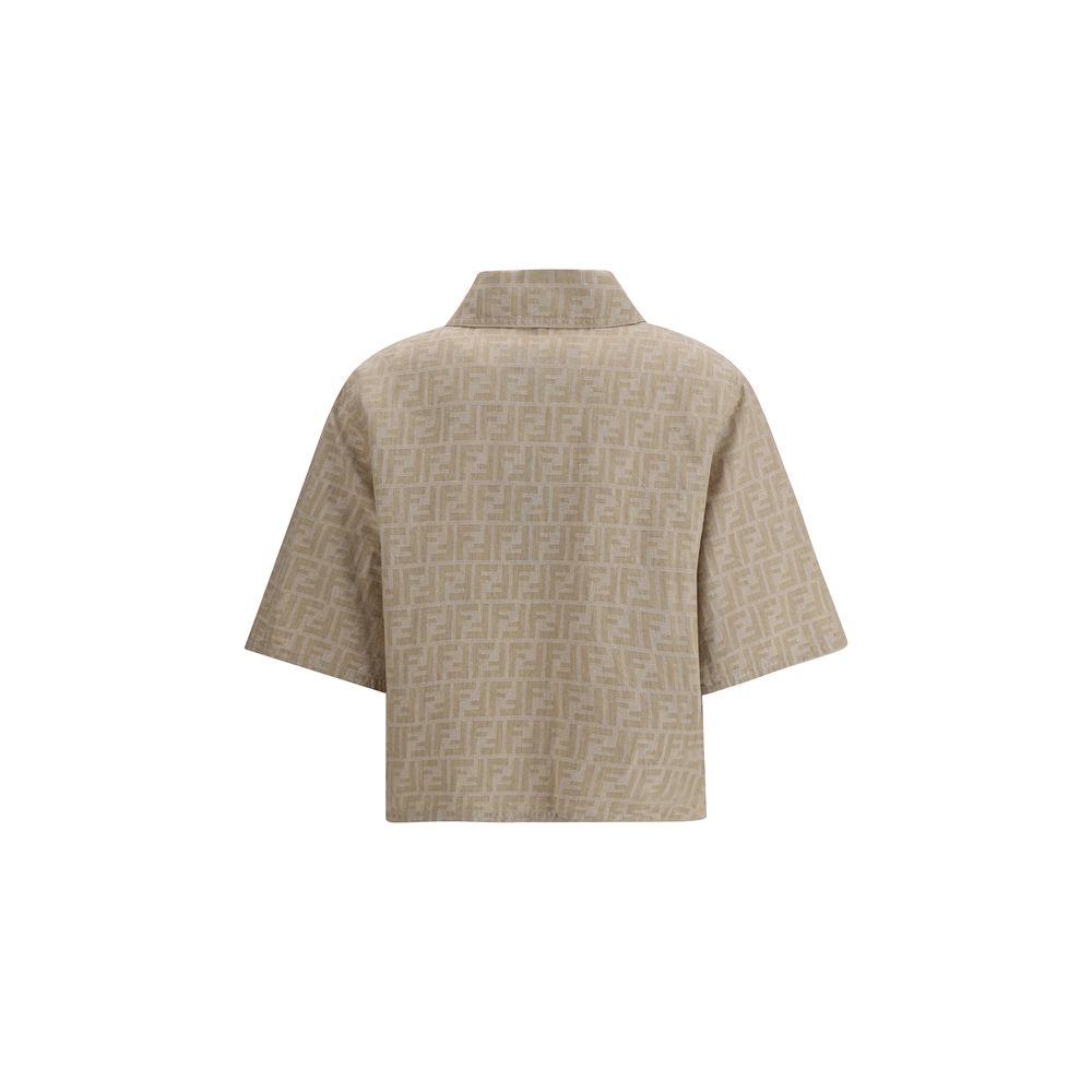 Fendi Chambray Cropped Jacket Glam Steals
