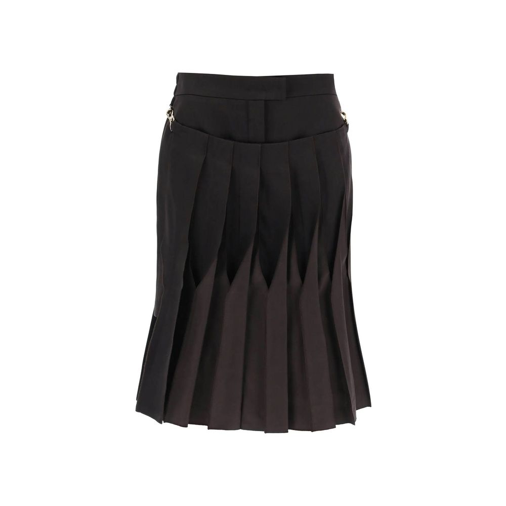 Fendi Cotton And Silk Washed Skirt Glam Steals