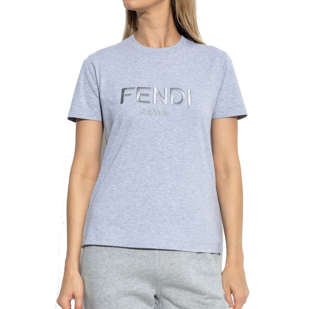 Fendi Cotton Logo T-Shirt Glam Steals