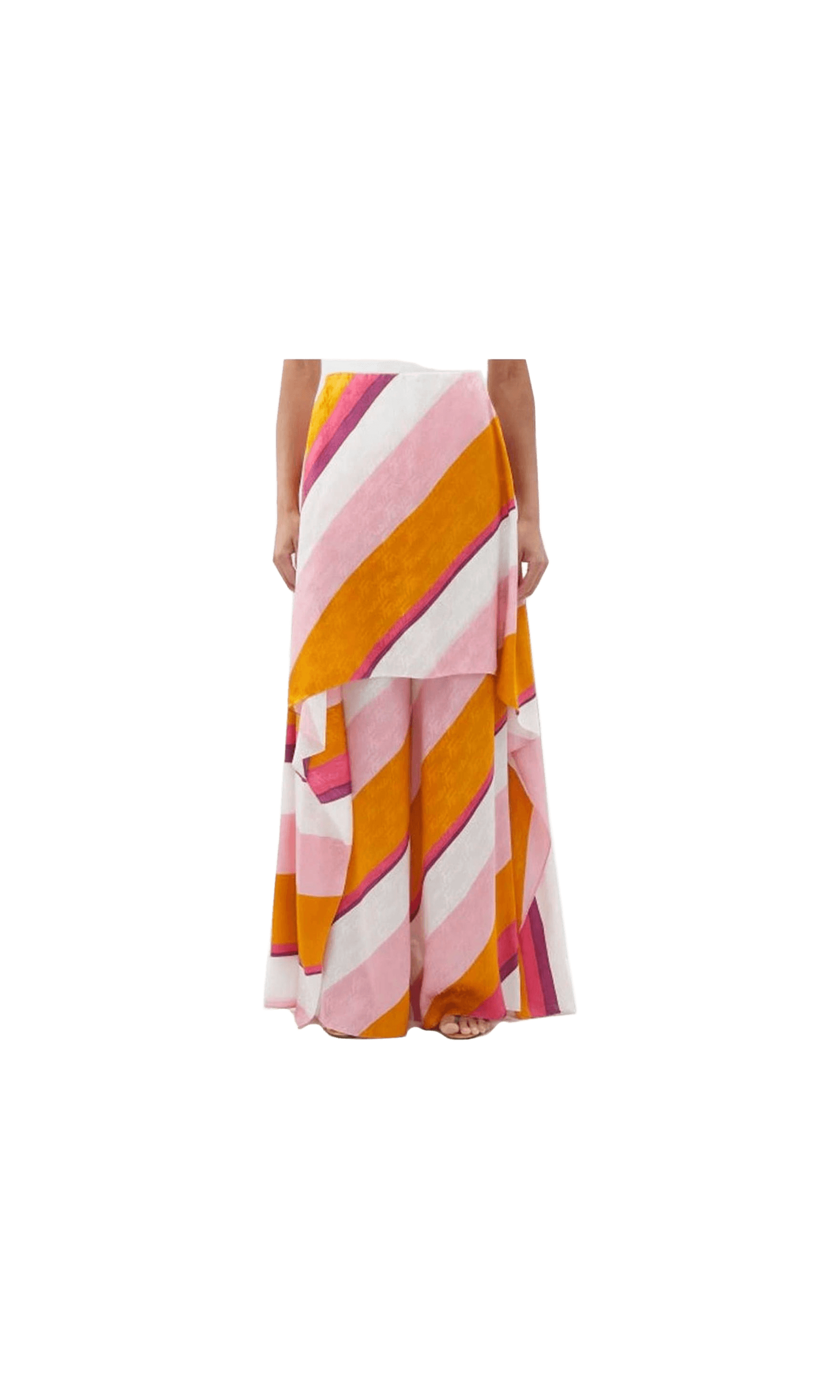 Fendi Ff Color Block Draped Trouser Glam Steals