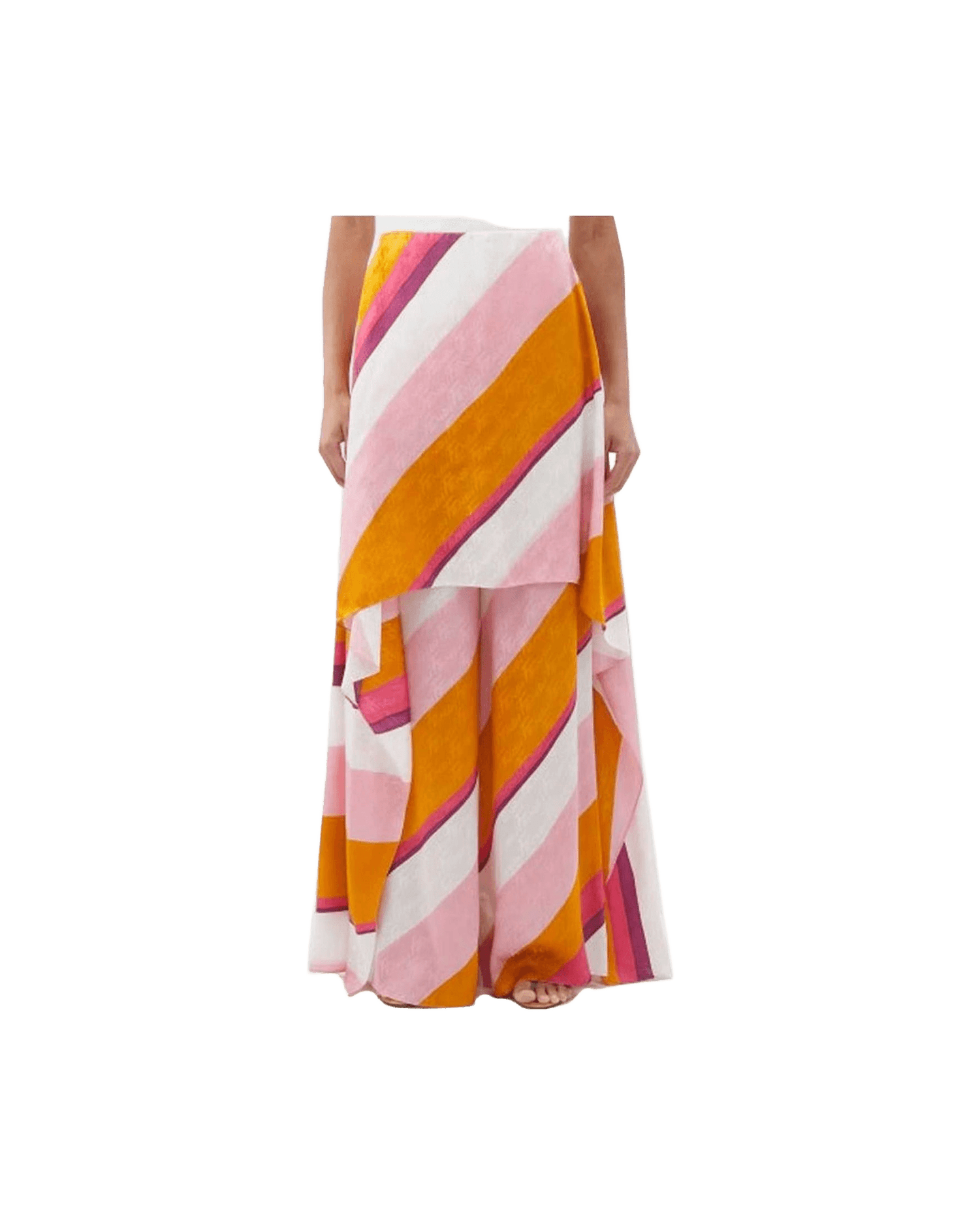 Fendi Ff Color Block Draped Trouser Glam Steals