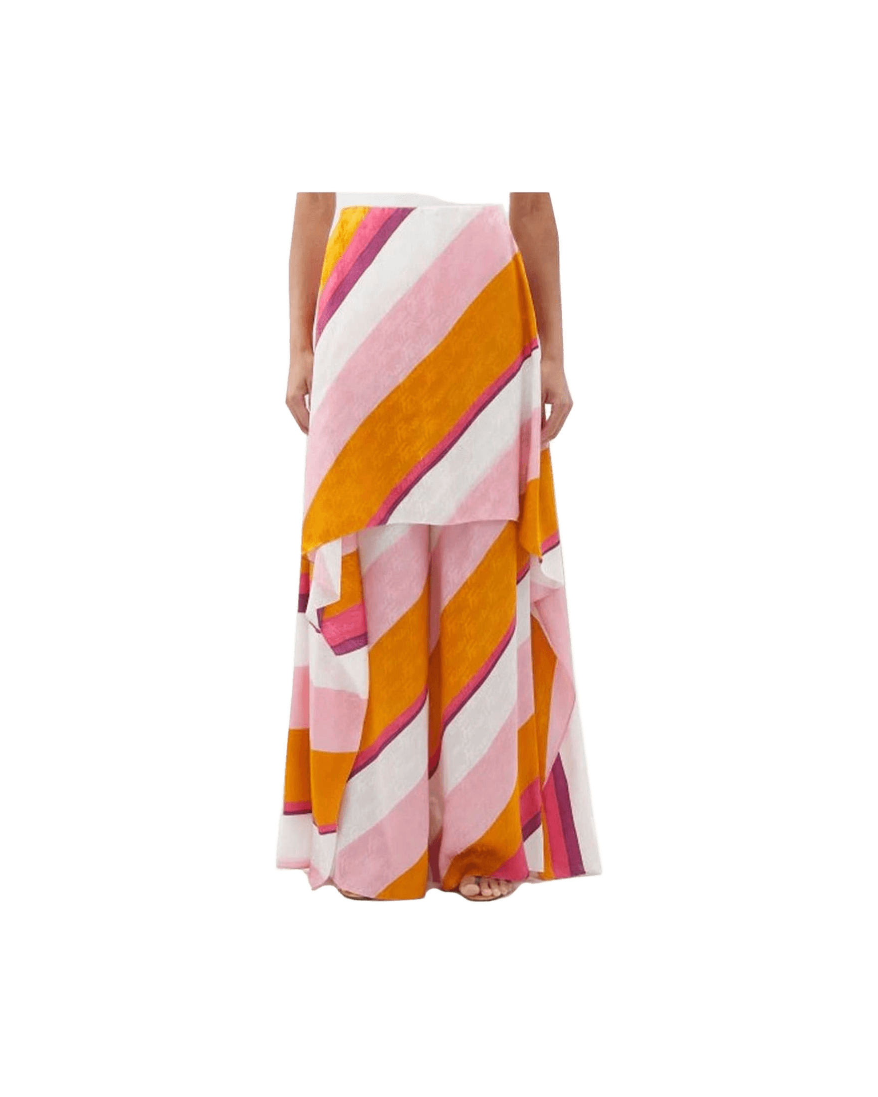 Fendi Ff Color Block Draped Trouser Glam Steals