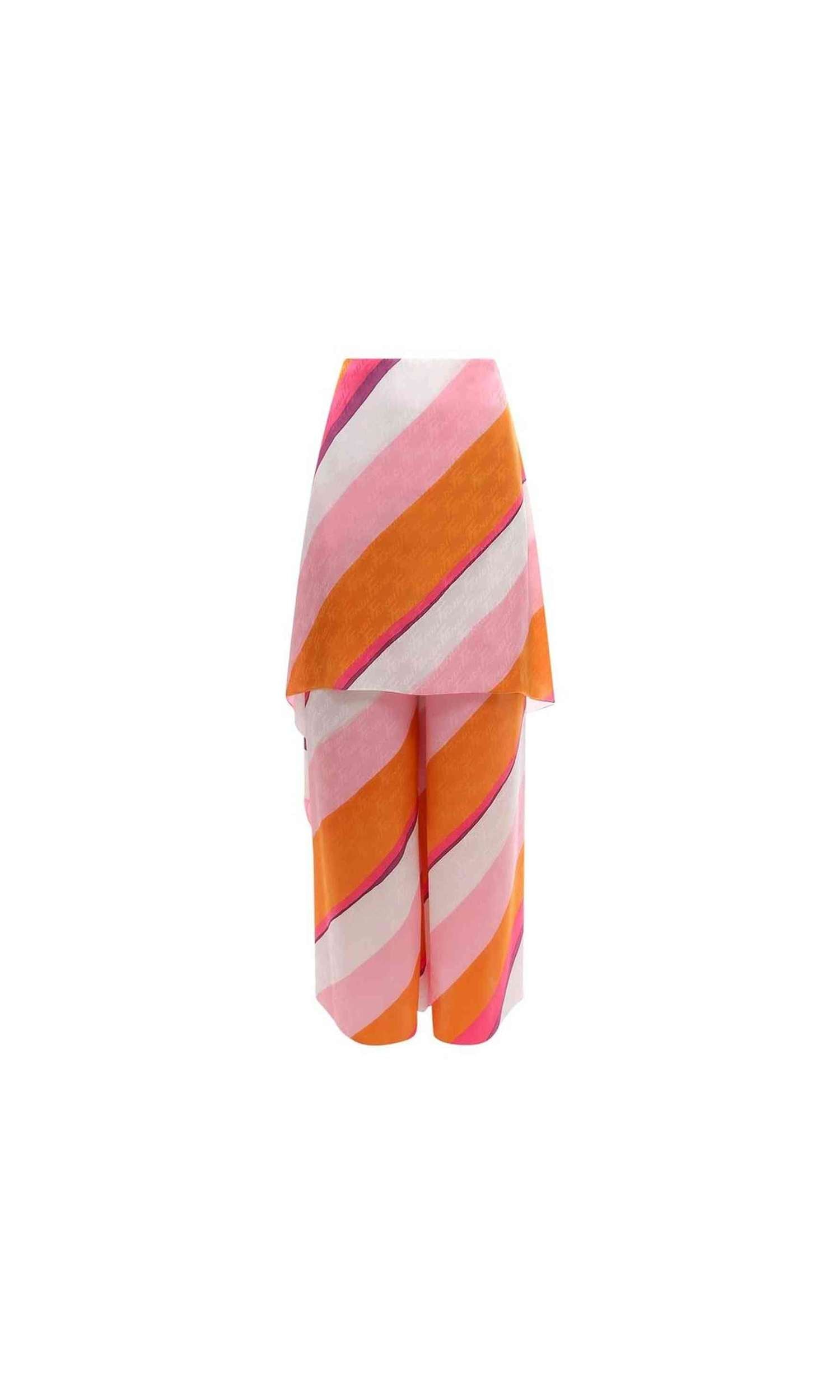 Fendi Ff Color Block Draped Trouser Glam Steals