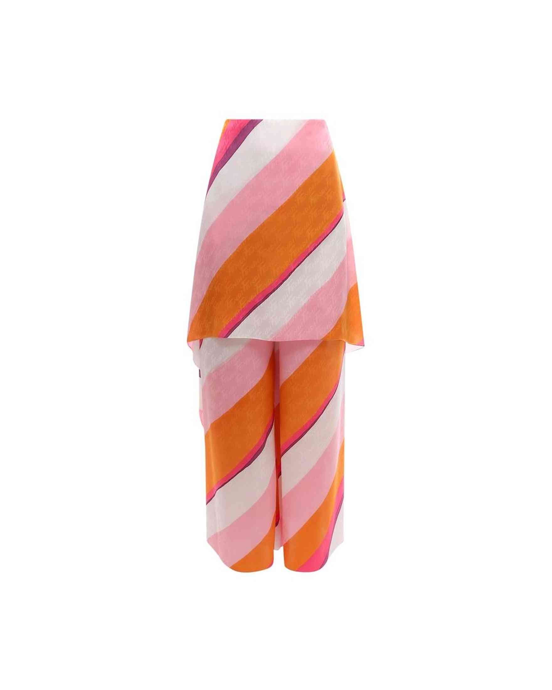 Fendi Ff Color Block Draped Trouser Glam Steals