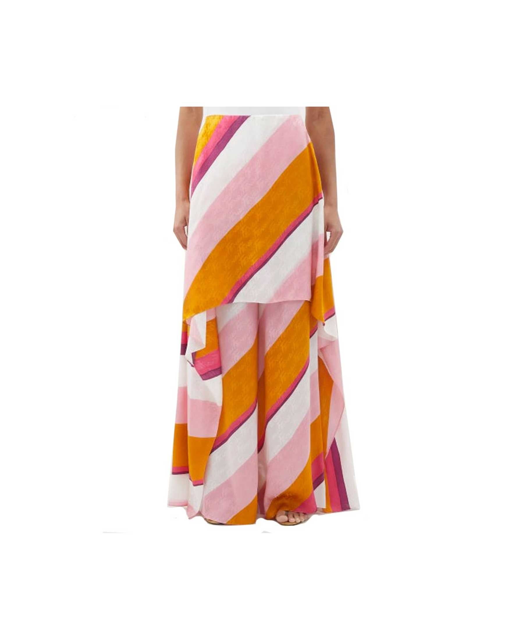 Fendi Ff Color Block Draped Trouser Glam Steals