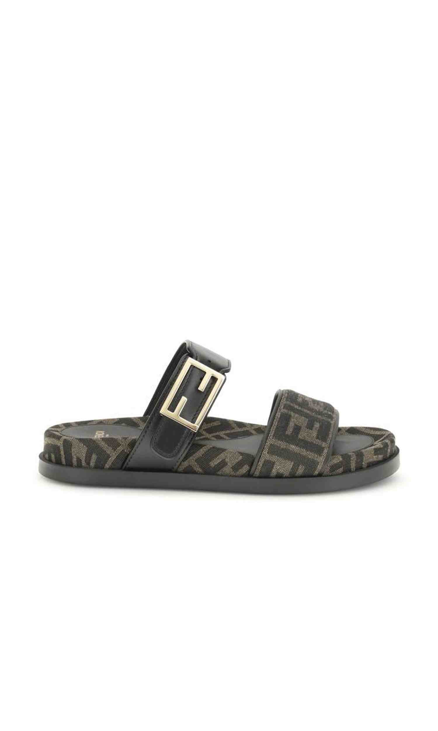 Fendi Ff Fabric Sandals Glam Steals