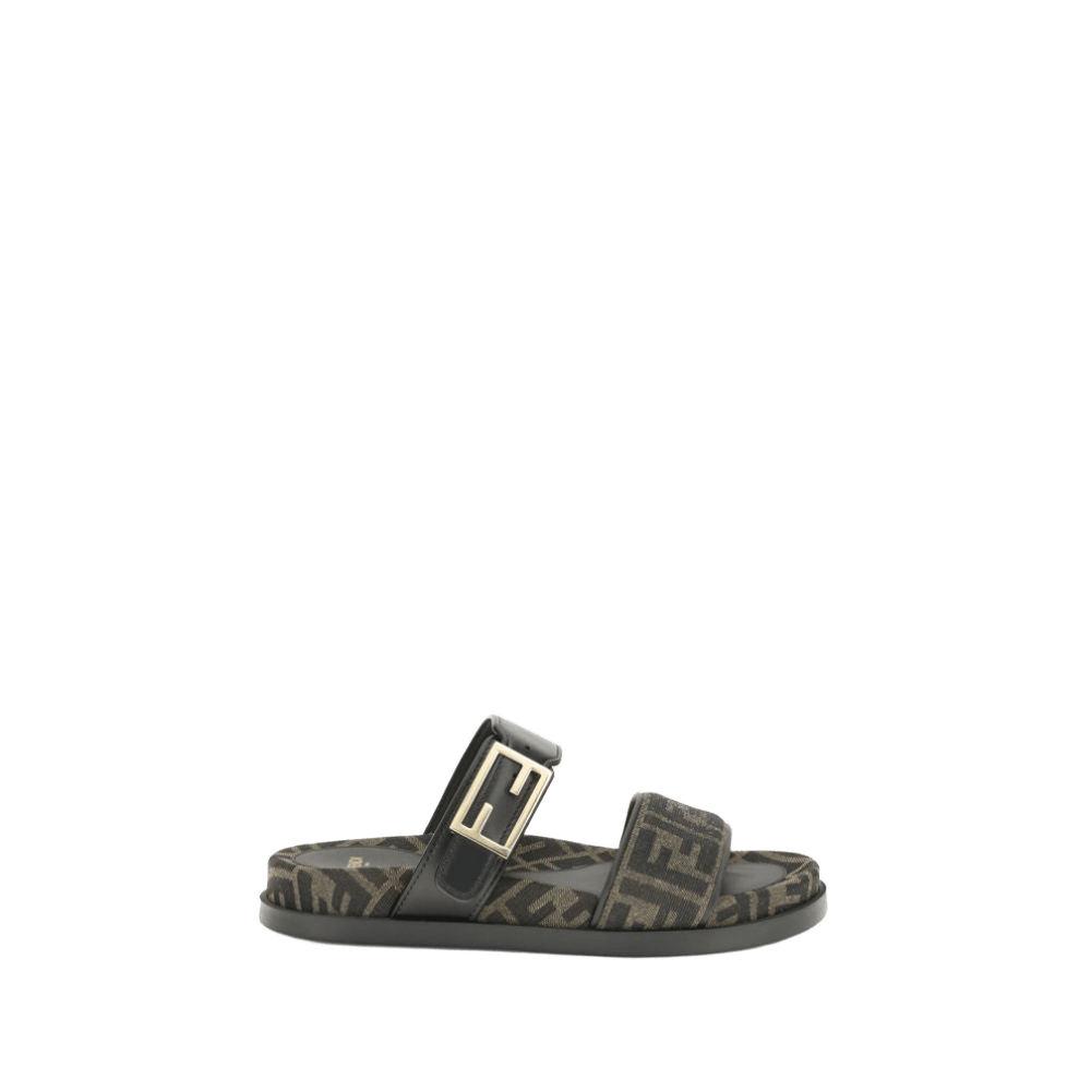 Fendi Ff Fabric Sandals Glam Steals