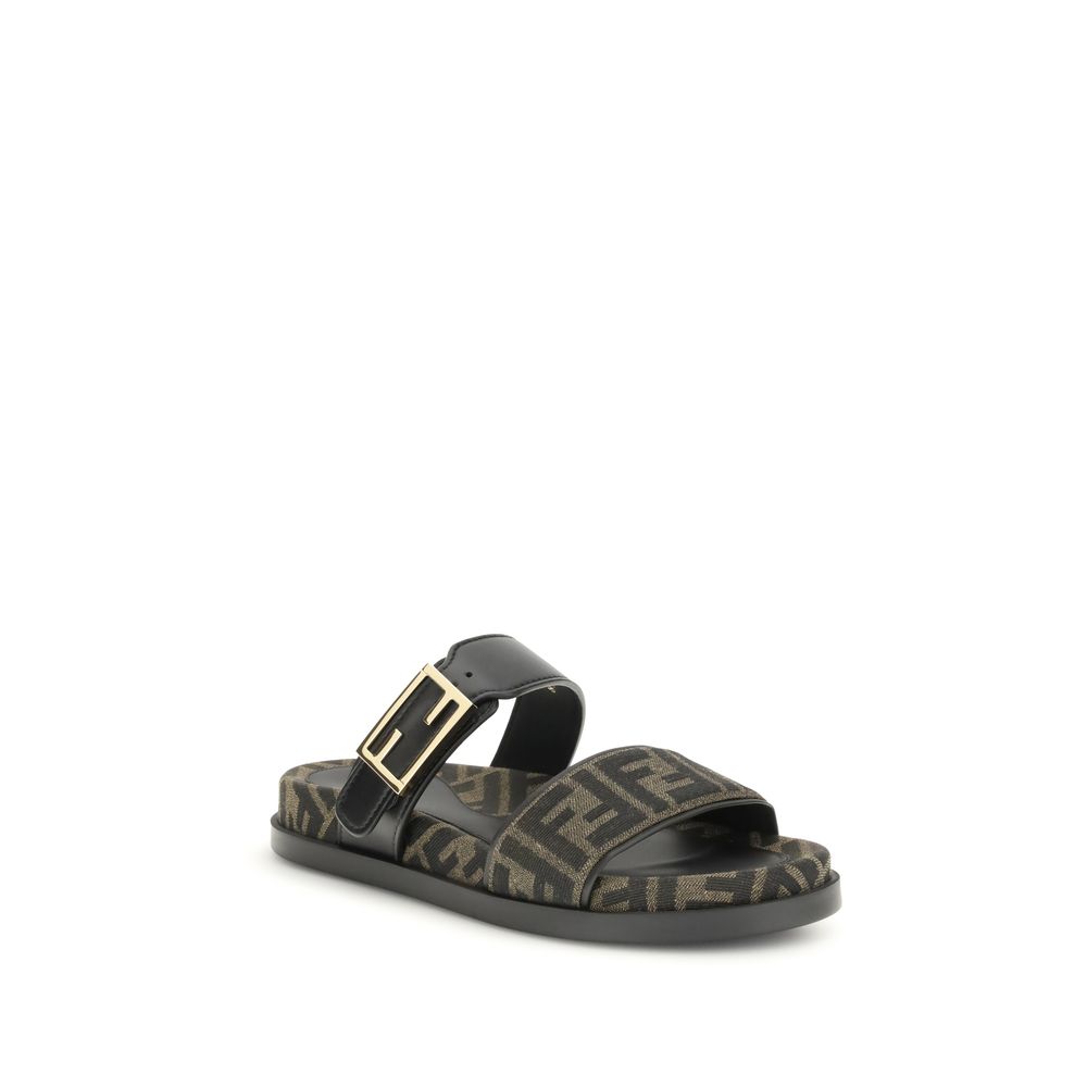 Fendi Ff Fabric Sandals Glam Steals