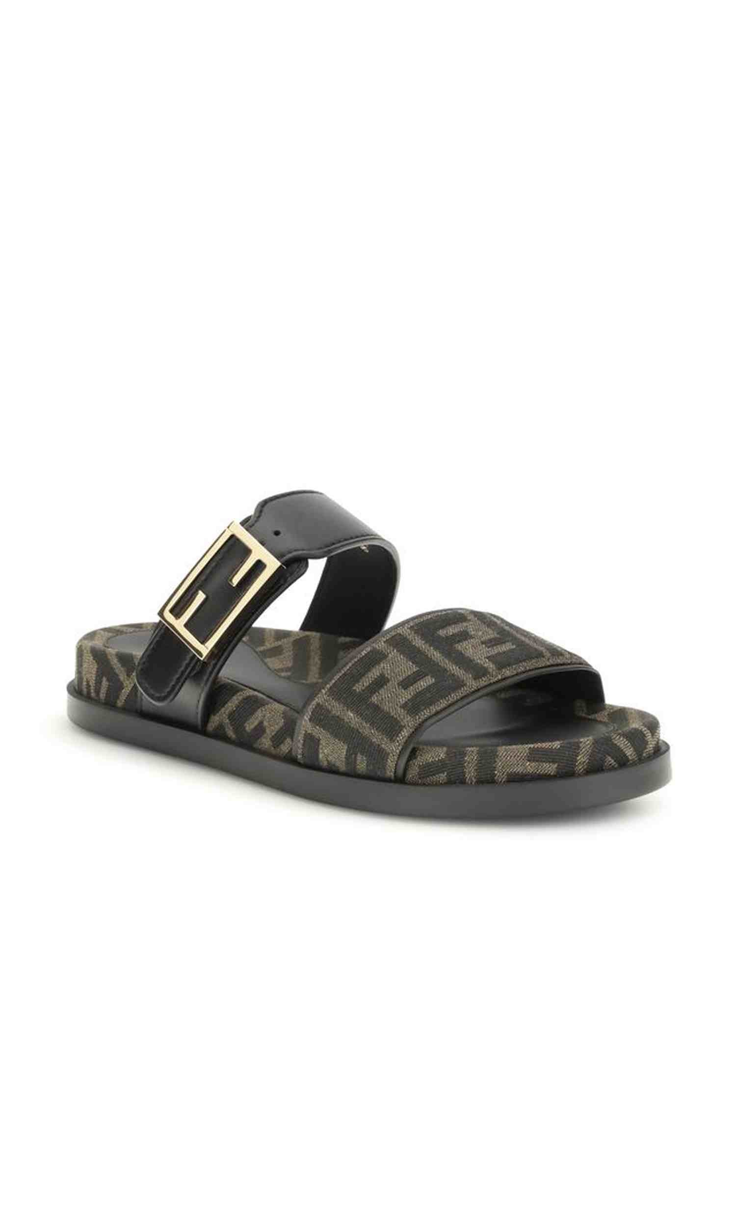 Fendi Ff Fabric Sandals Glam Steals