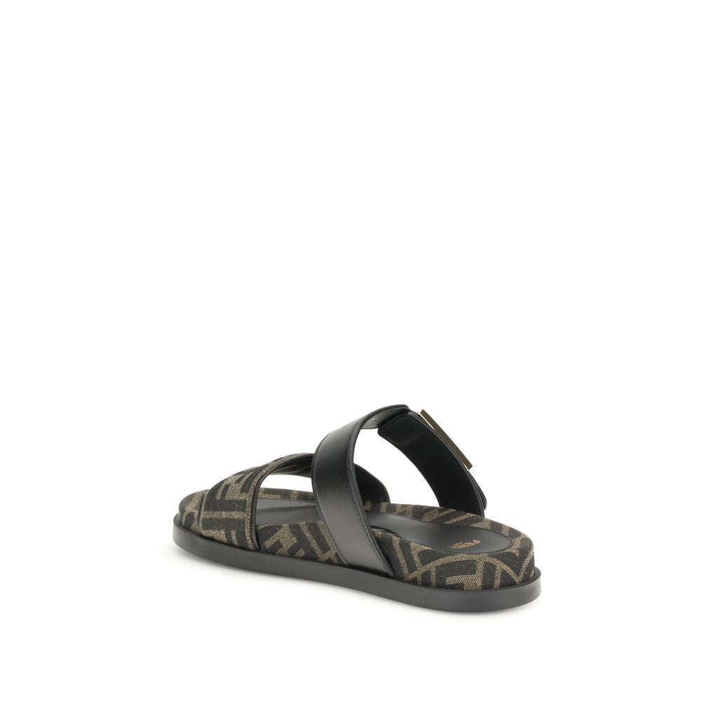 Fendi Ff Fabric Sandals Glam Steals