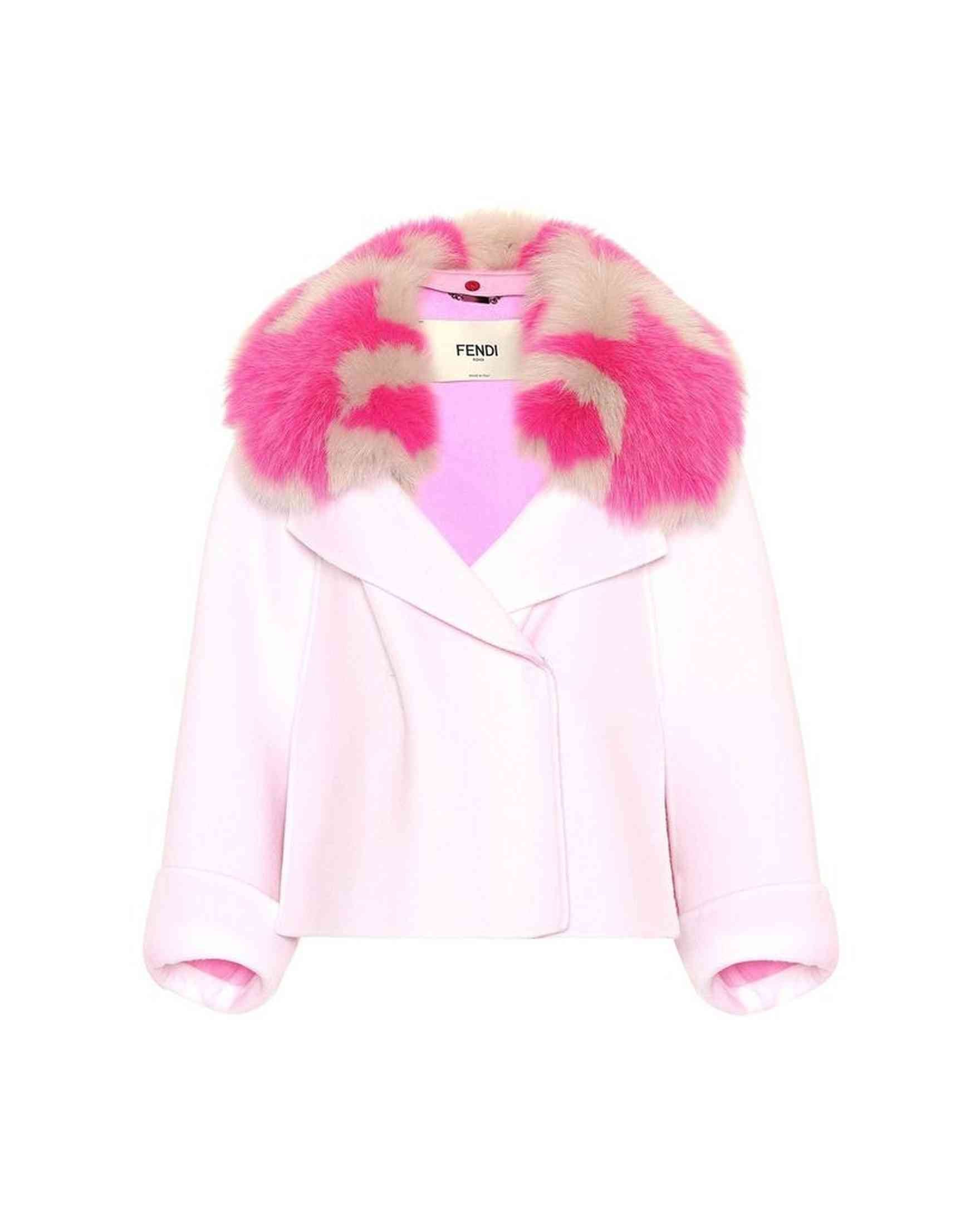 Fendi Fur Collar Cashmere Cape Jacket Glam Steals