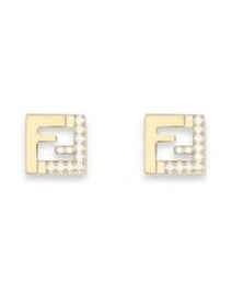 Fendi Gold Brass Earrings Glam Steals