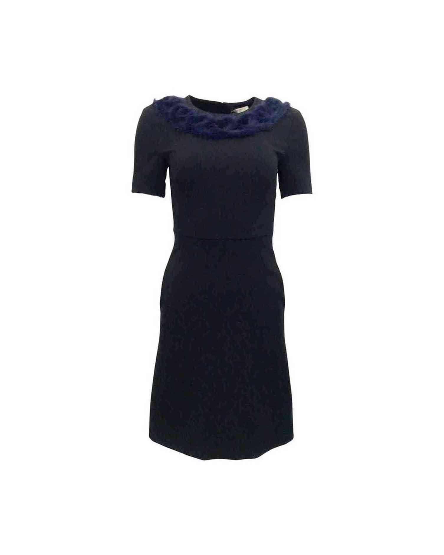 Fendi Knitted Mink Collar Dress Glam Steals