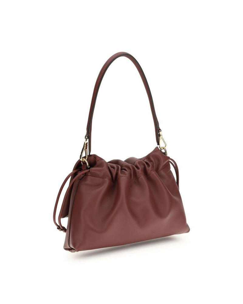 Fendi Leather Bordeaux Calf Bos Taurus Shoulder Bag Glam Steals
