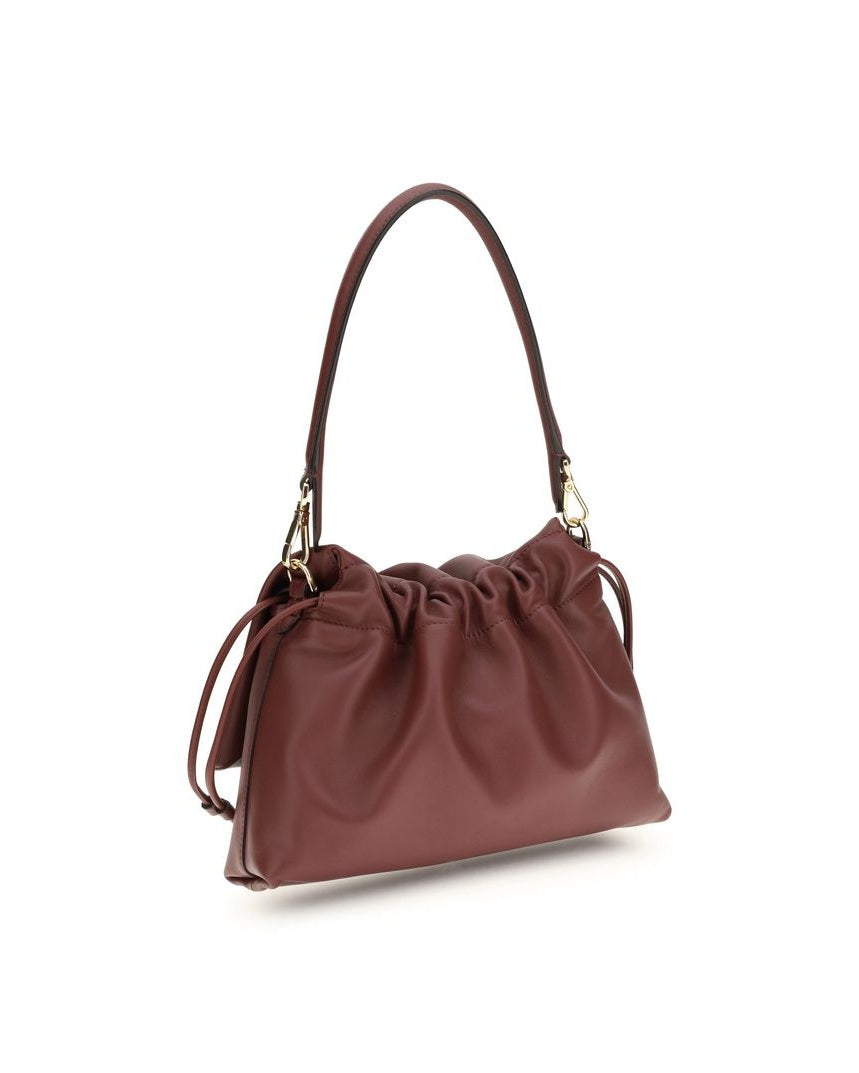 Fendi Leather Bordeaux Calf Bos Taurus Shoulder Bag Glam Steals