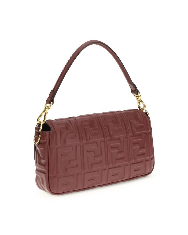 Fendi Leather Bordeaux Calf Bos Taurus Shoulder Bag Glam Steals