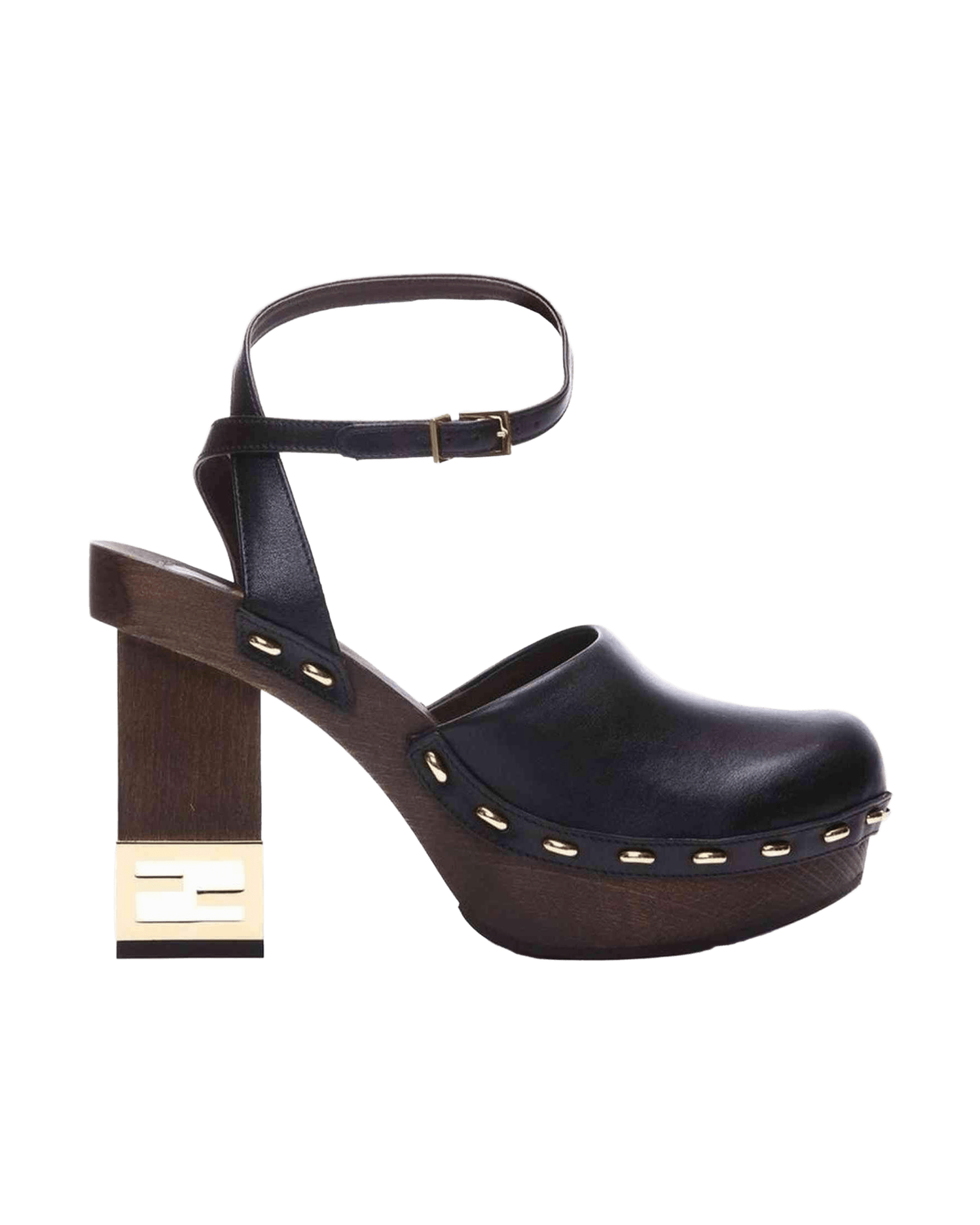 Fendi Leather Decorative Heel Pumps Glam Steals