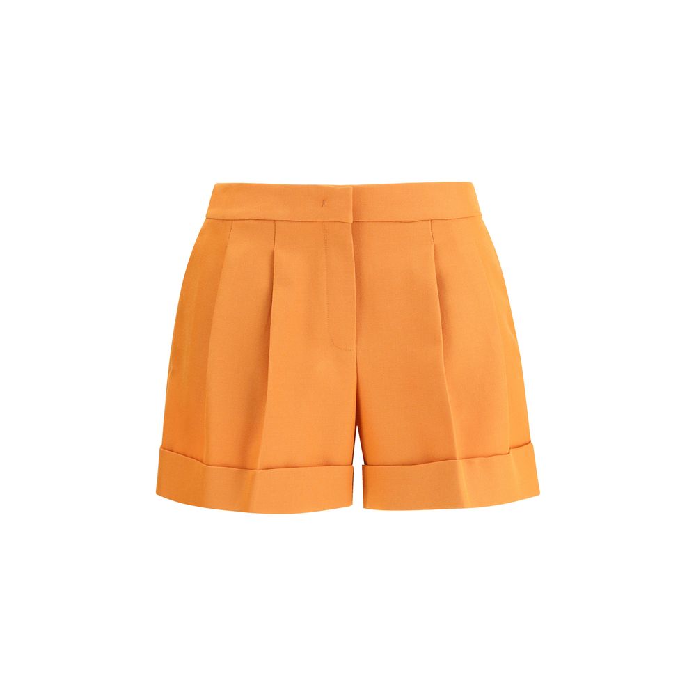 Fendi Orange Wool Fleece Shorts Glam Steals