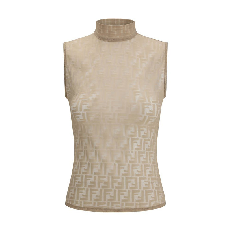 Fendi Polyamide Sleeveles T-shirt Glam Steals