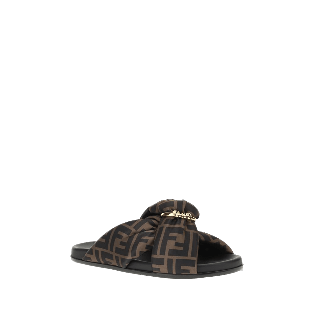 Fendi Satin Slide Sandals Glam Steals