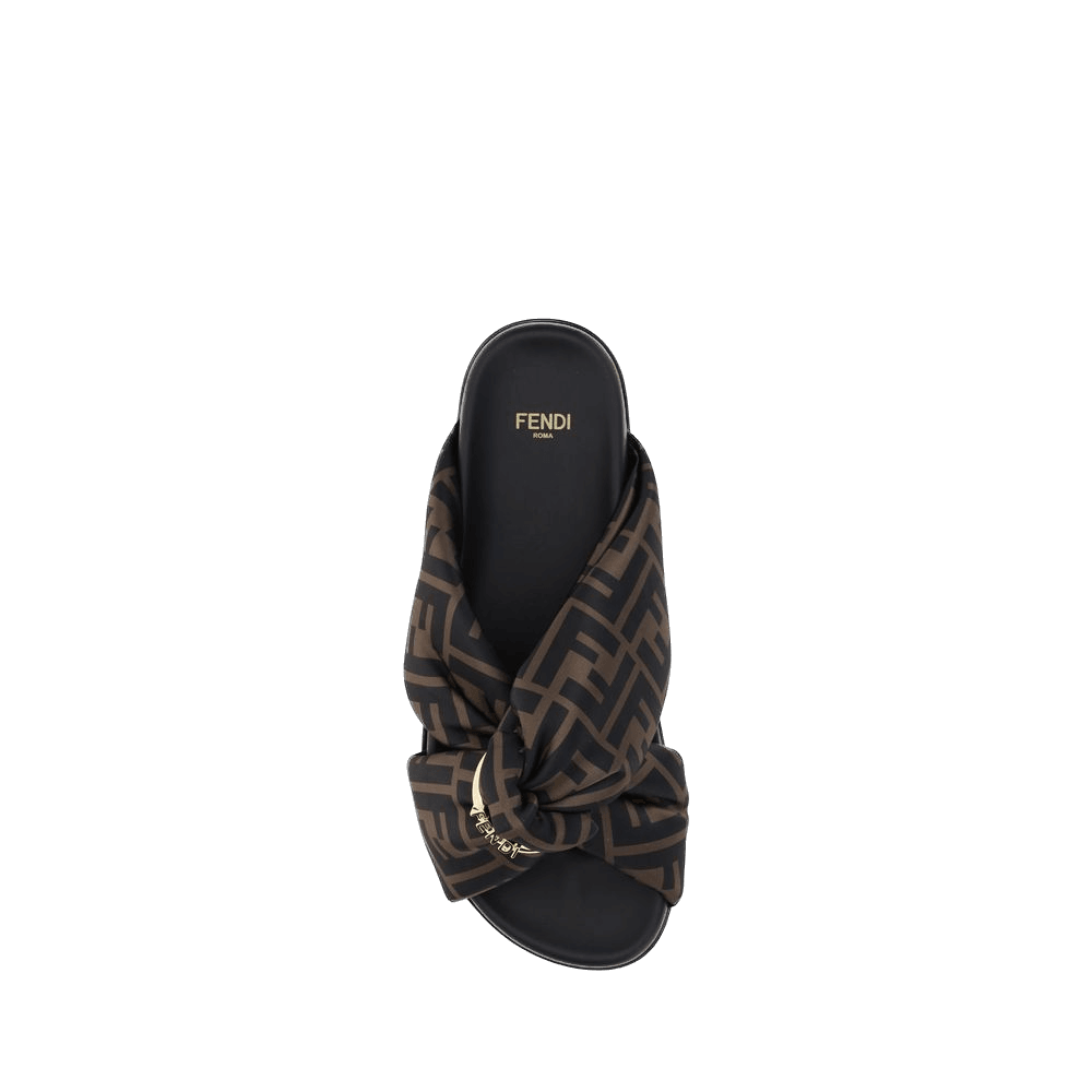 Fendi Satin Slide Sandals Glam Steals