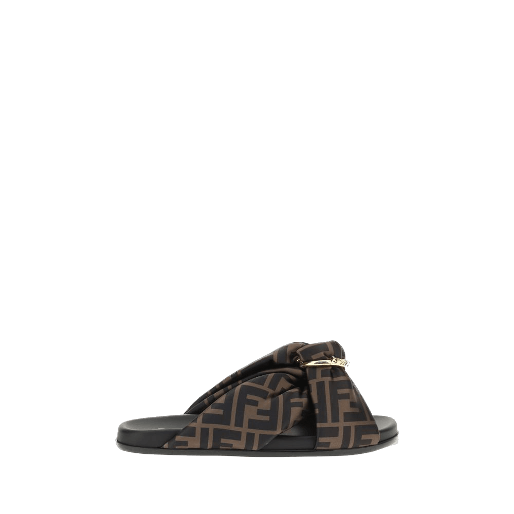 Fendi Satin Slide Sandals Glam Steals