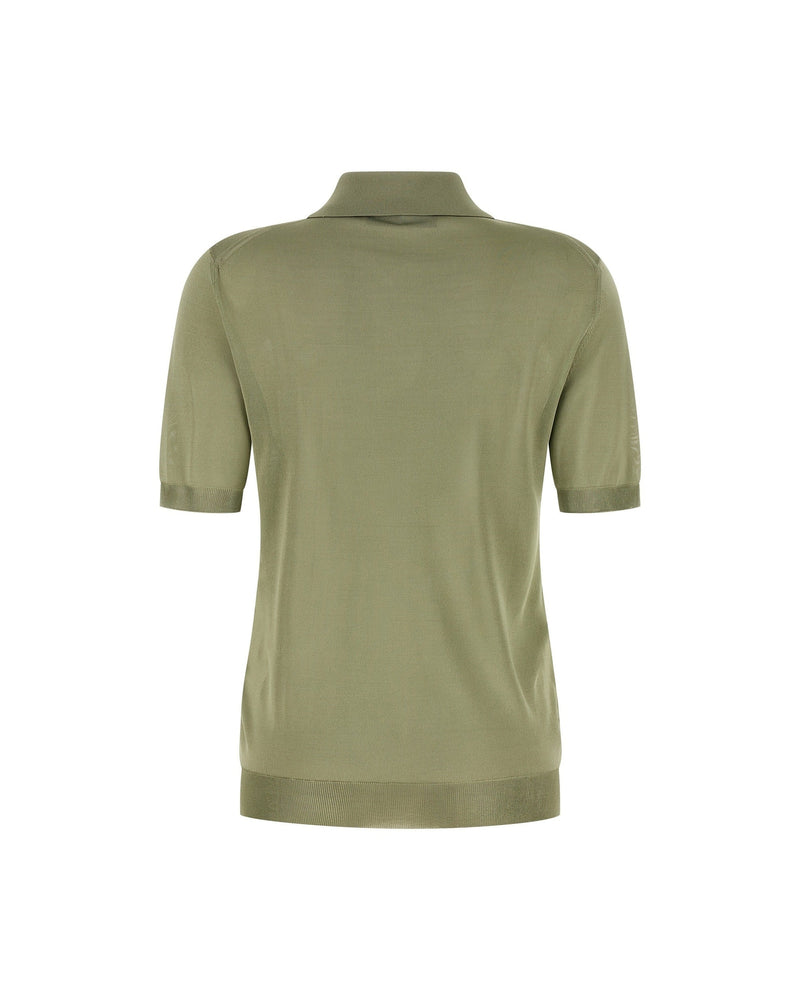Fendi Shiny Viscose Polo Shirt Glam Steals