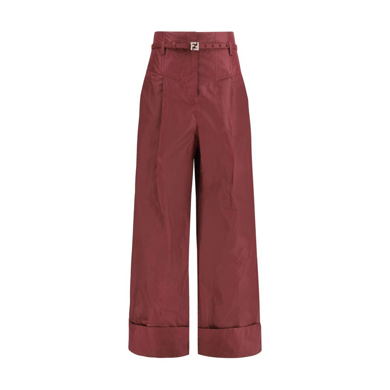 Fendi Silk Bordeaux Dress Pant Glam Steals