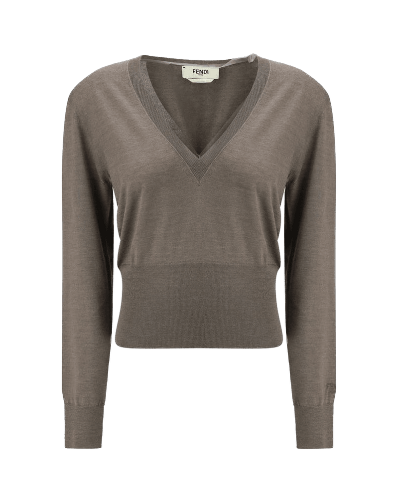 Fendi Silk Cashmere and Long Sleeve Sweater Glam Steals