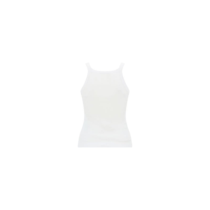 Fendi White Cotton Sleeveles T-shirt Glam Steals