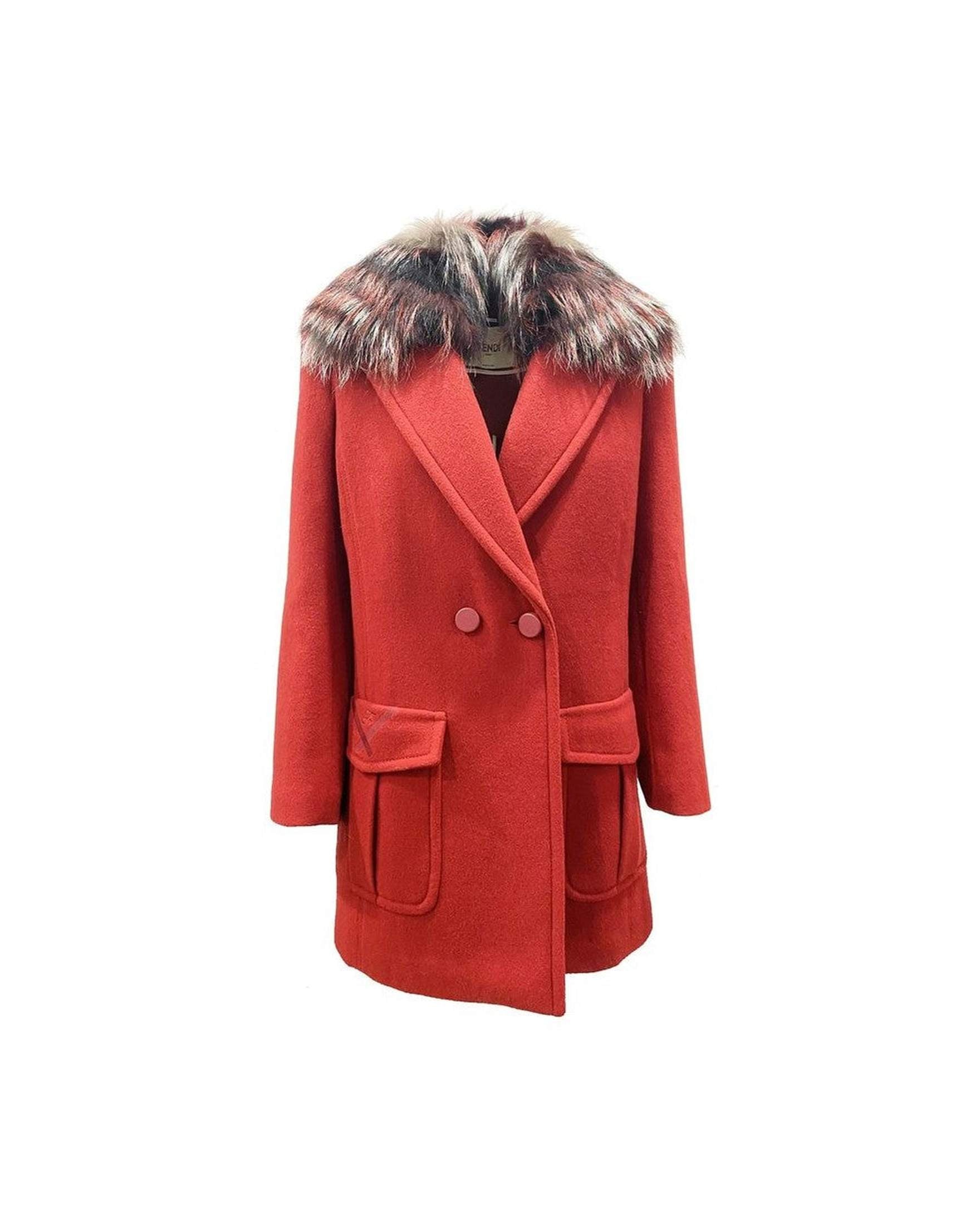 Fendi Wool Fur Collar Coat Glam Steals