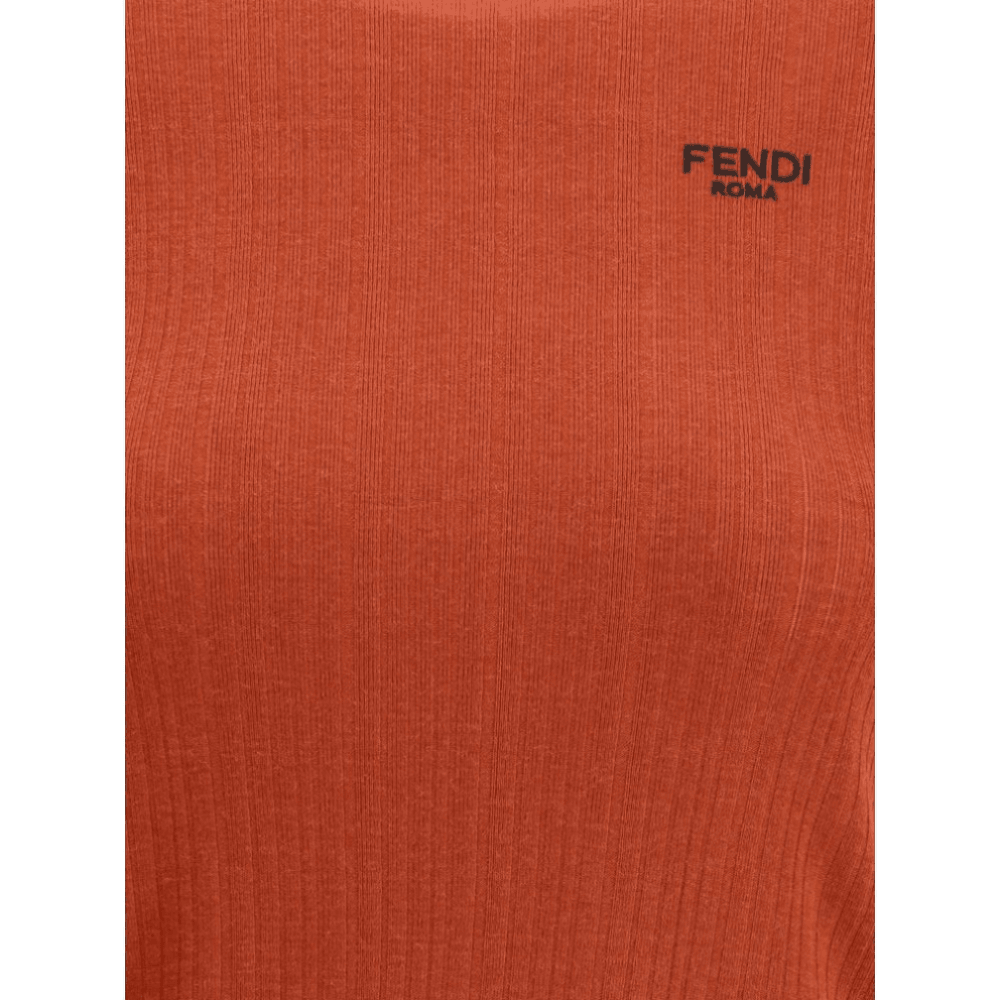 Fendi Wool Short Sleeved Virgin Top Glam Steals