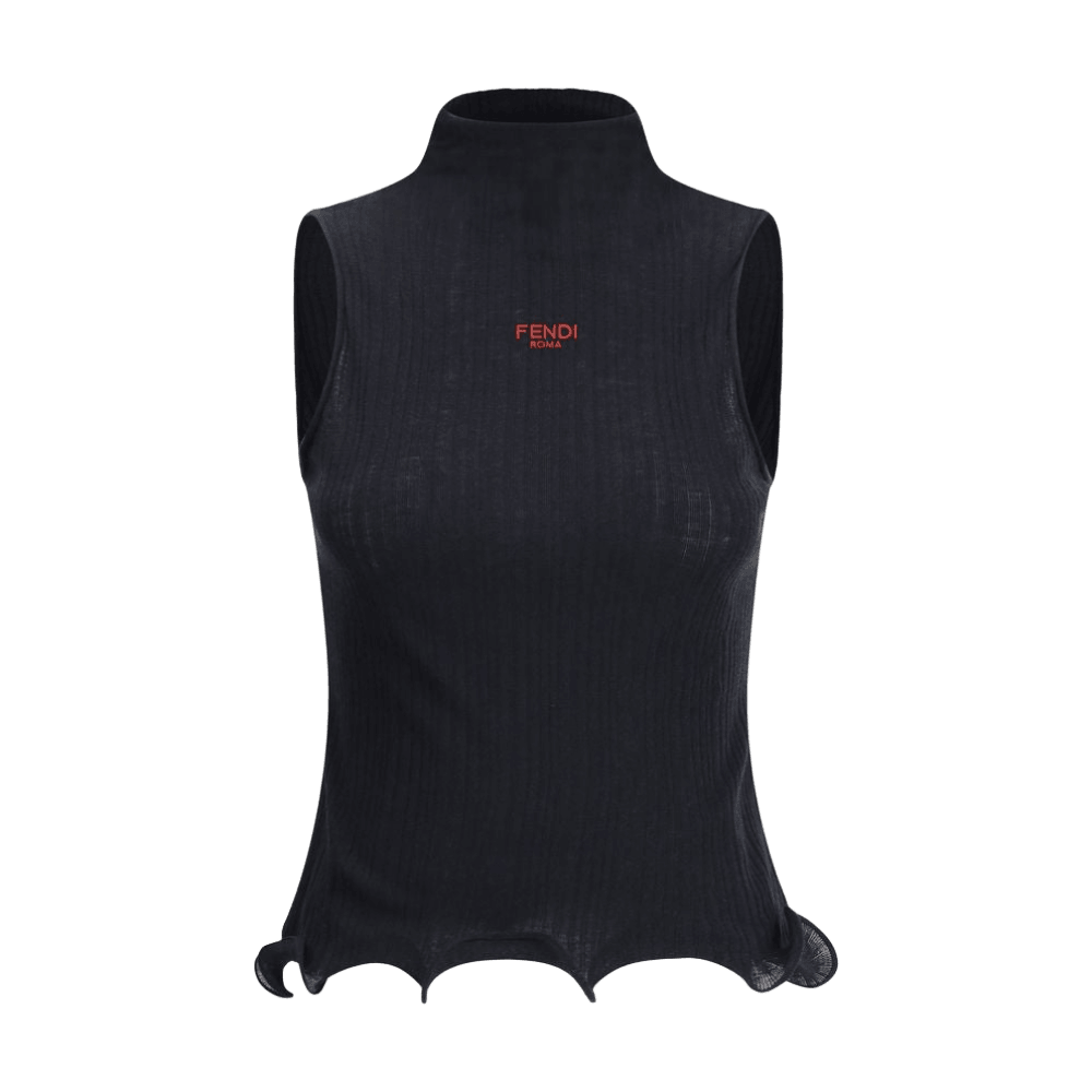 Fendi Wool Sleeveless Virgin Top Glam Steals