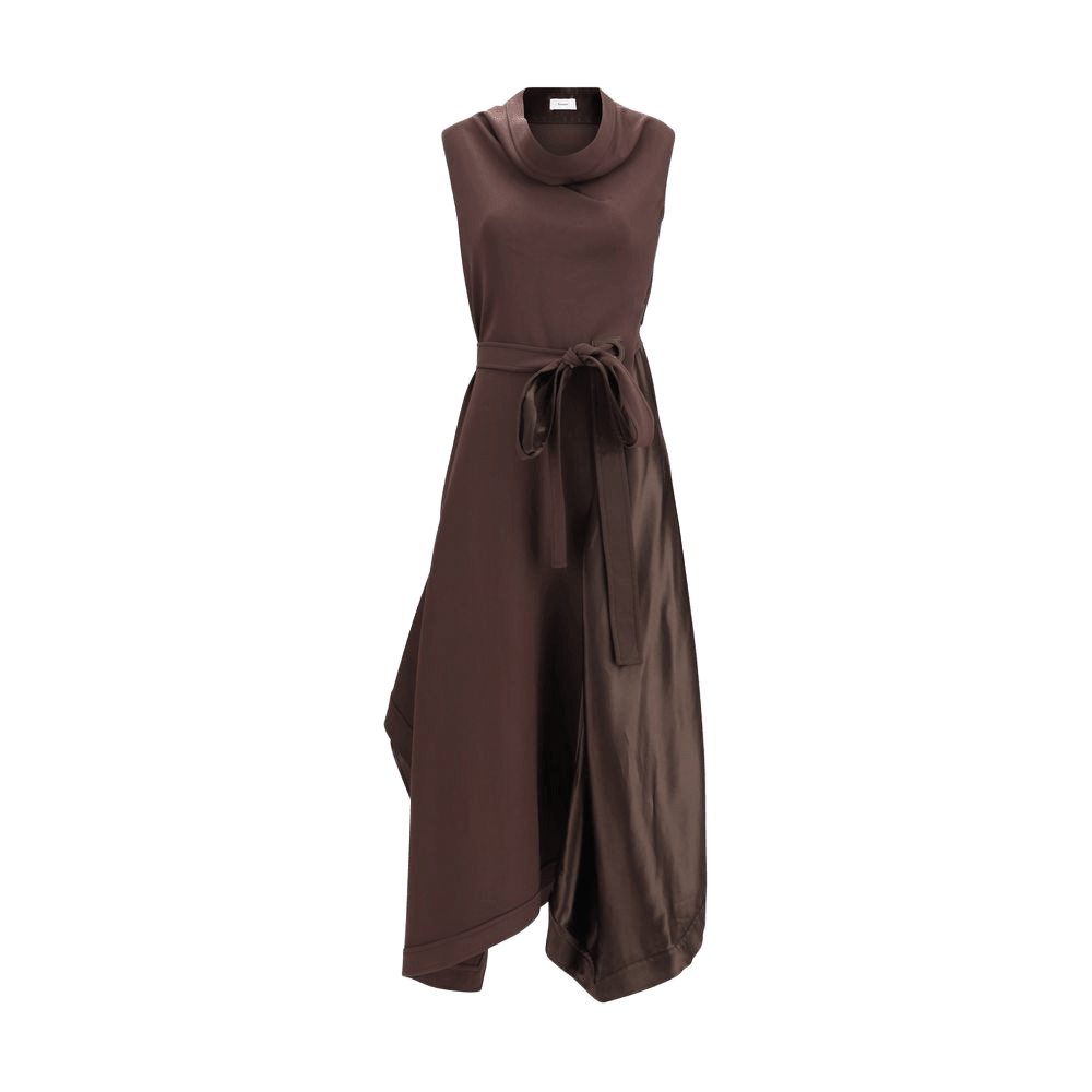 Ferragamo Asymmetric Dress crafted from stretch viscose cady Glam Steals