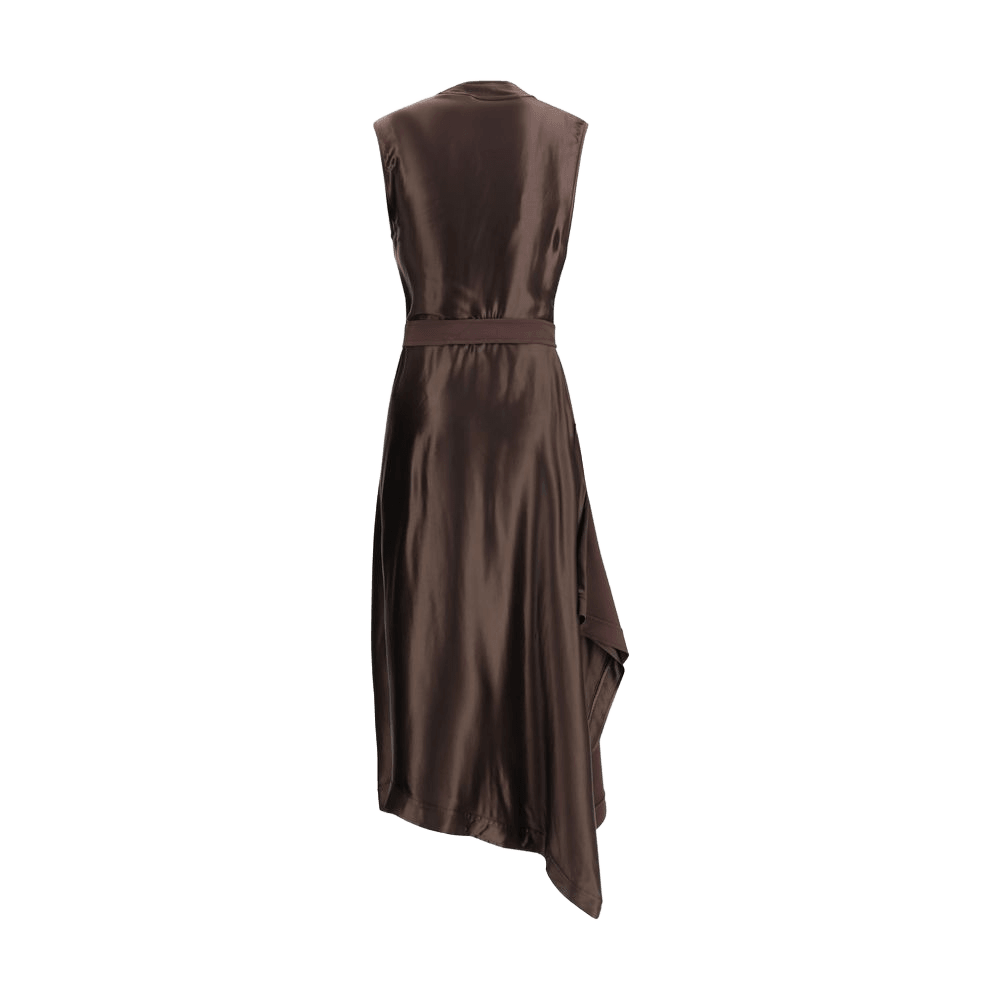 Ferragamo Asymmetric Dress crafted from stretch viscose cady Glam Steals