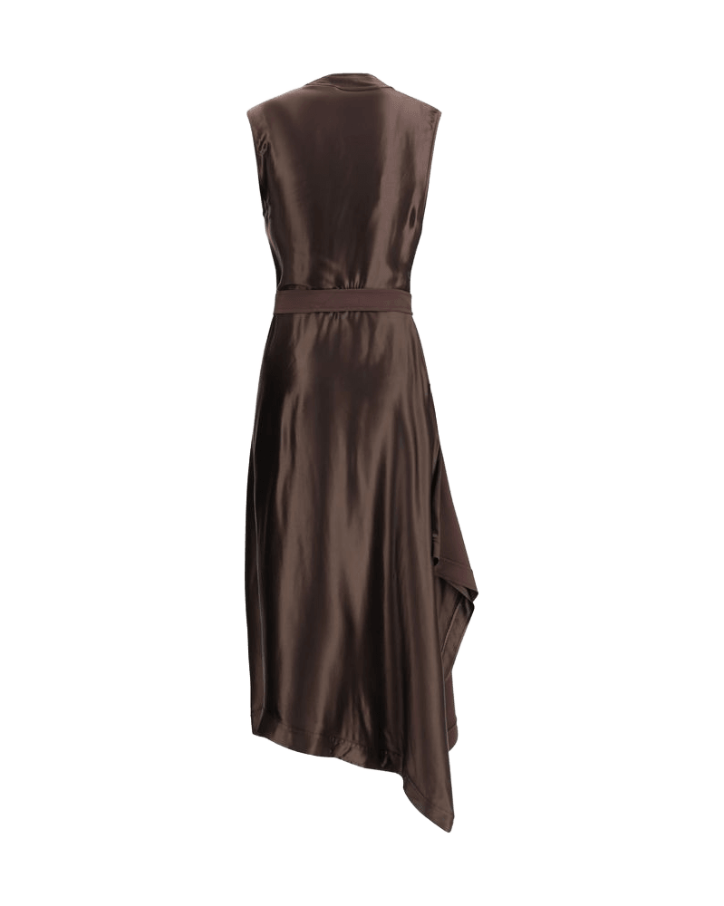 Ferragamo Asymmetric Dress crafted from stretch viscose cady Glam Steals