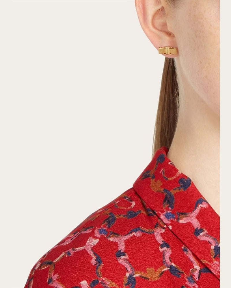 Ferragamo Bijoux Golden Earrings Glam Steals