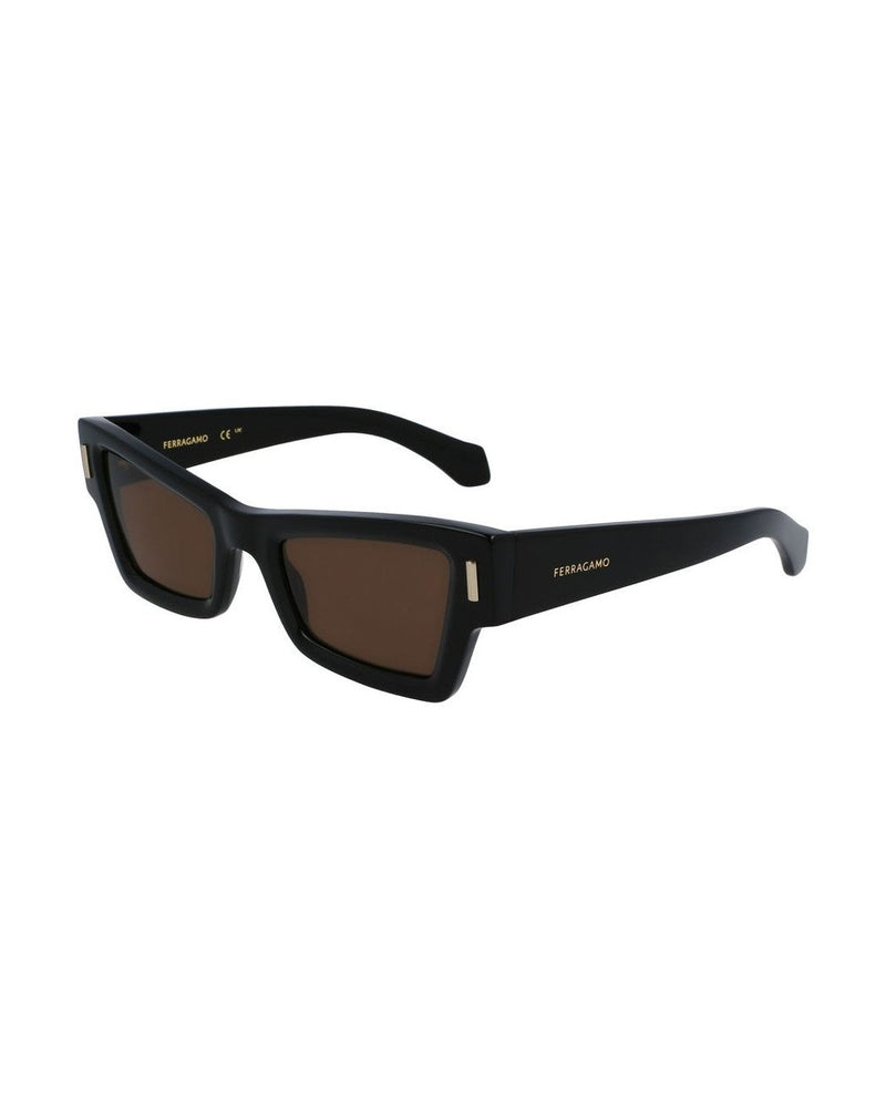 Ferragamo Black Acetate Sunglasses 