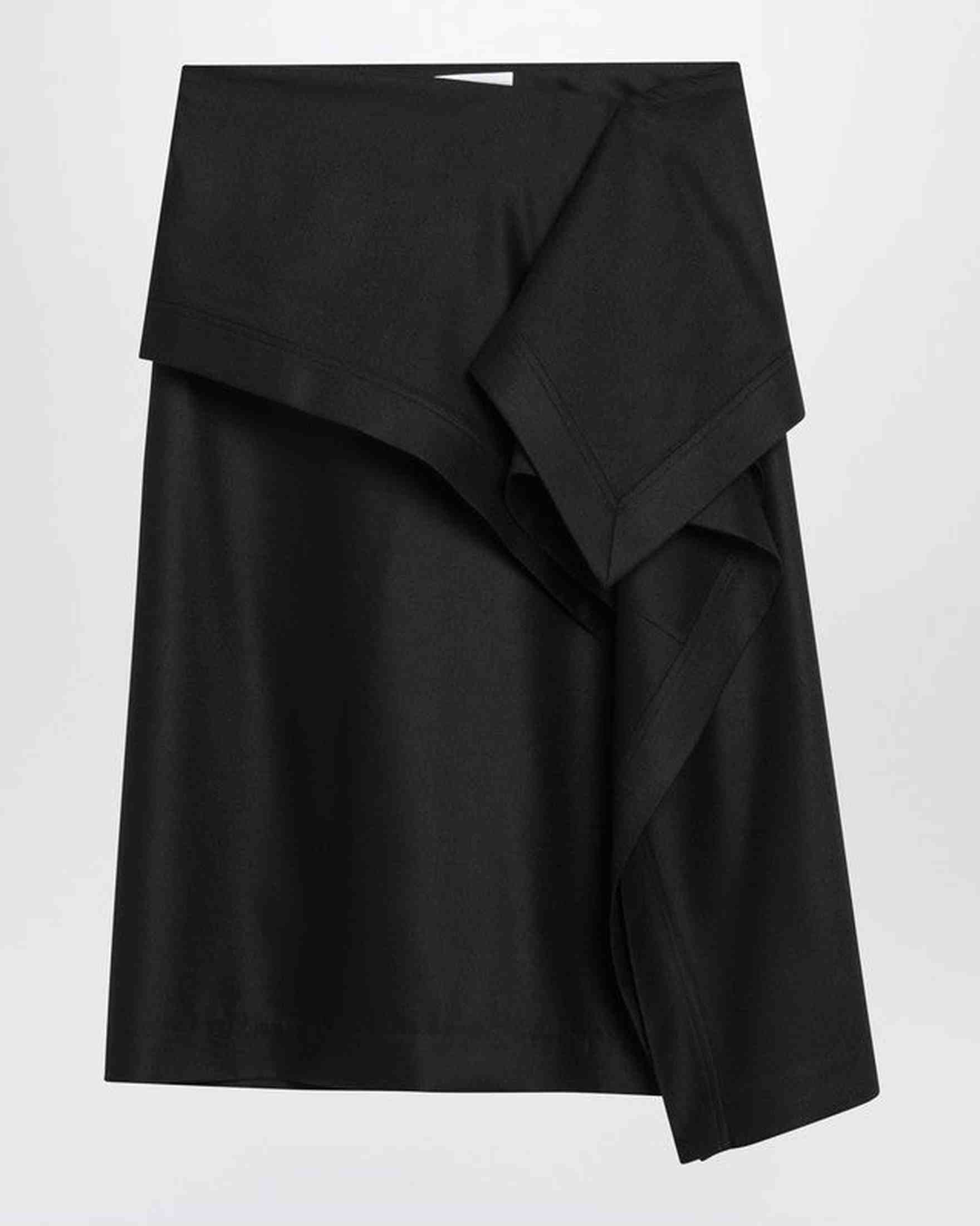 Ferragamo Black Asymmetric Skirt With Basque Glam Steals
