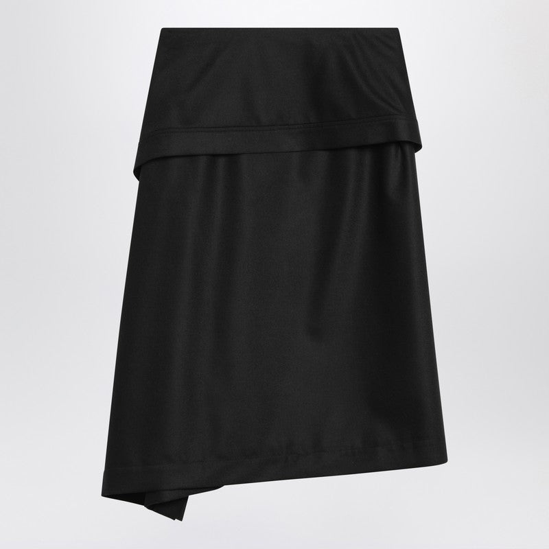 Ferragamo Black Asymmetric Skirt With Basque Glam Steals