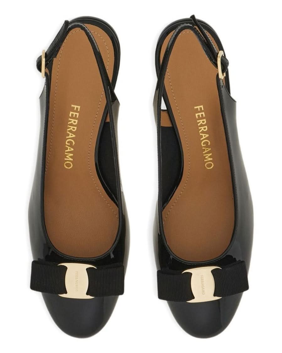 Ferragamo Black Heel Medium Heel