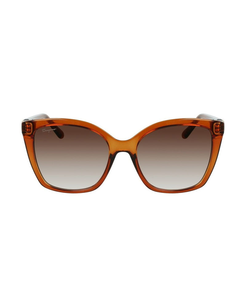 Ferragamo Brown Injected Sunglasses 