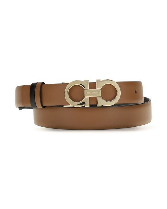 Ferragamo Brown Leather Calf Bos Taurus Regular Belt Glam Steals