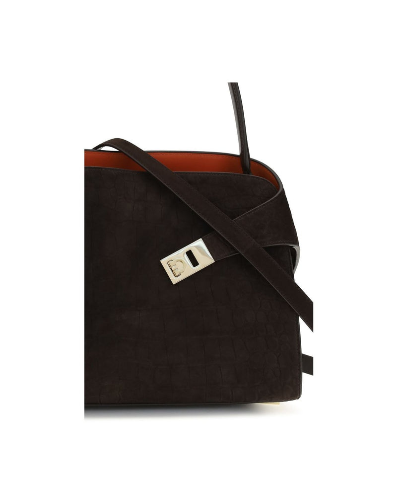 Ferragamo Brown Leather Calf Bos Taurus Shoulder Bag Glam Steals