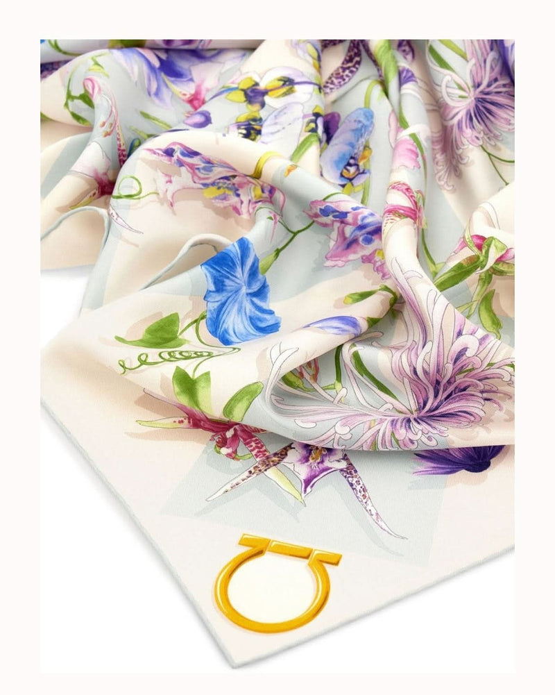 Ferragamo Clear Blue Scarf Scarves Hats & Gloves