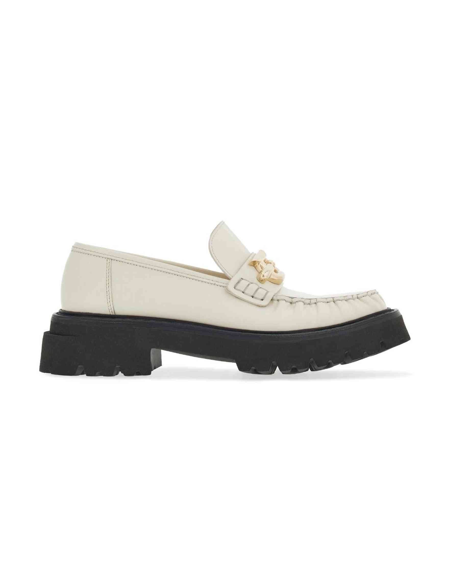 Ferragamo Leather Gancini Plaque Loafers Glam Steals